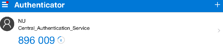 Microsoft Authenticator: QR code registration result