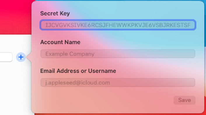 Authenticatoin Seed registration with alphameric Authenticatoin Seed